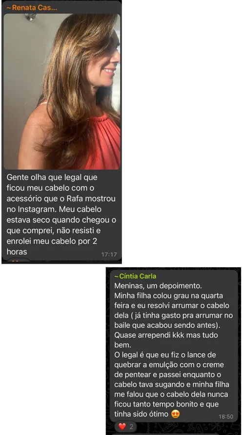 Depoimento de aluna do Programa de Reeducação Capilar