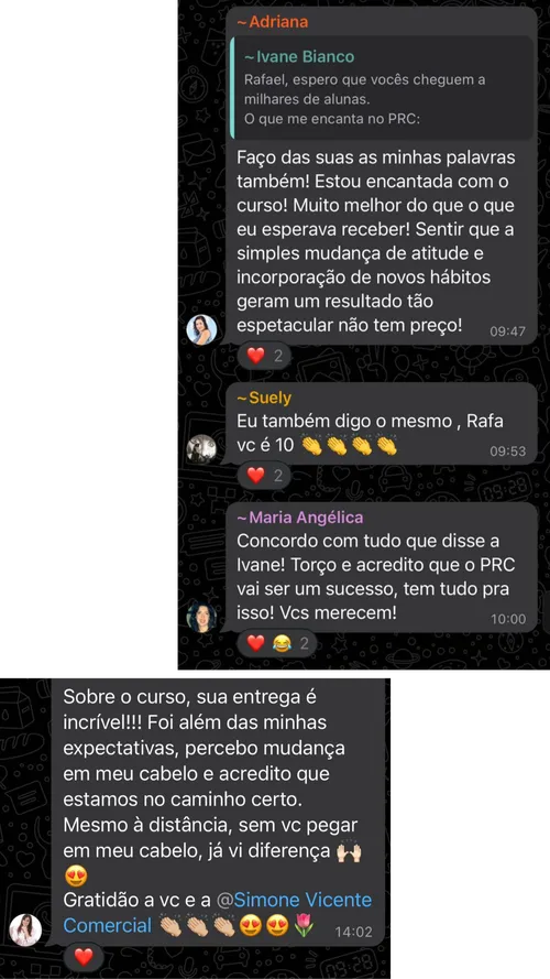 Depoimento de aluna do Programa de Reeducação Capilar