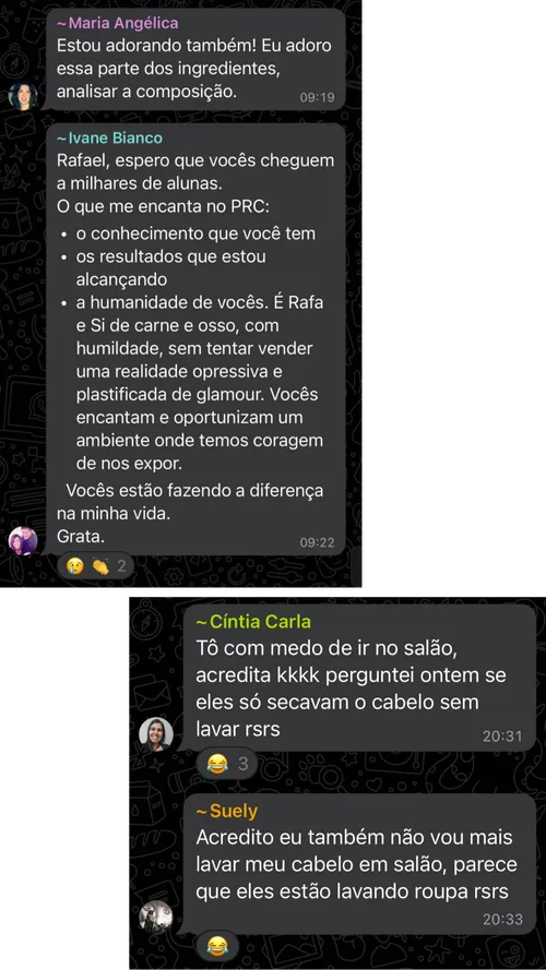 Depoimento de aluna do Programa de Reeducação Capilar